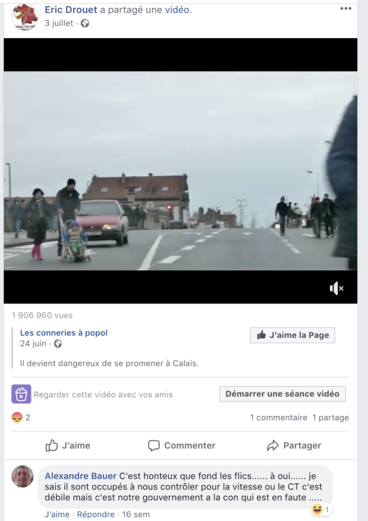 Drouet relaie une vidéo anti-immigration